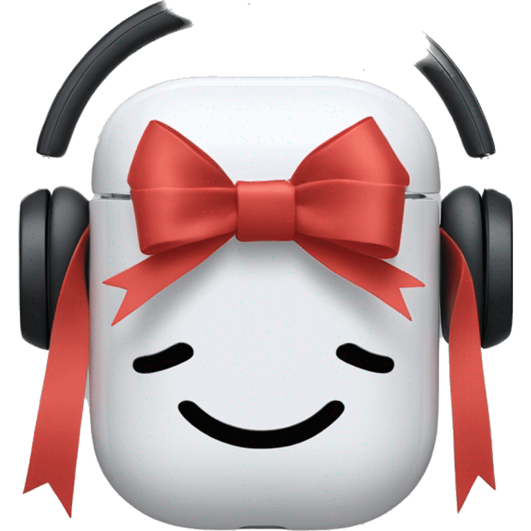 Apple airpods max with ribbons emoji