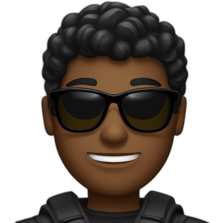 Black Spiderman with sunglasses  emoji