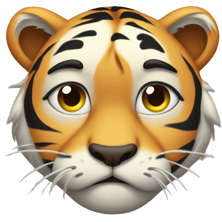 Sad tiger crying emoji