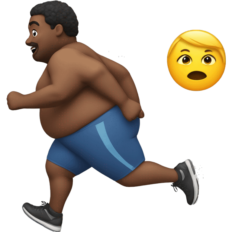 fat person running  emoji