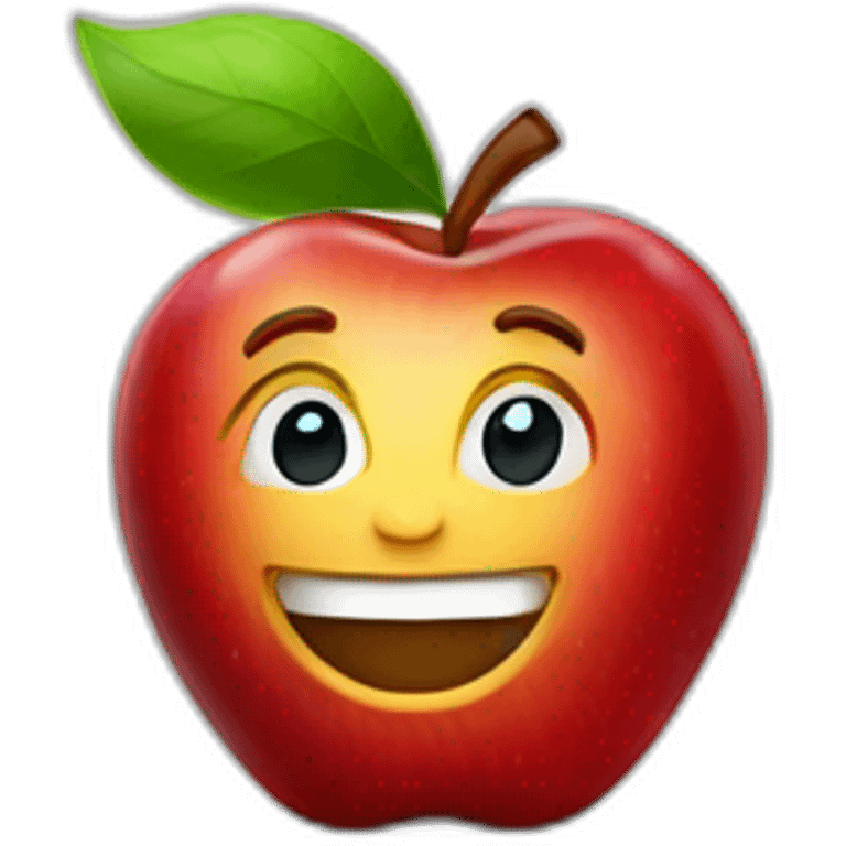 smiling red apple working as a trader emoji