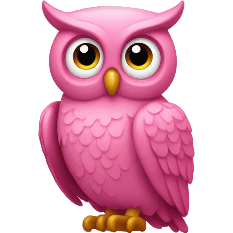 a pink owl emoji