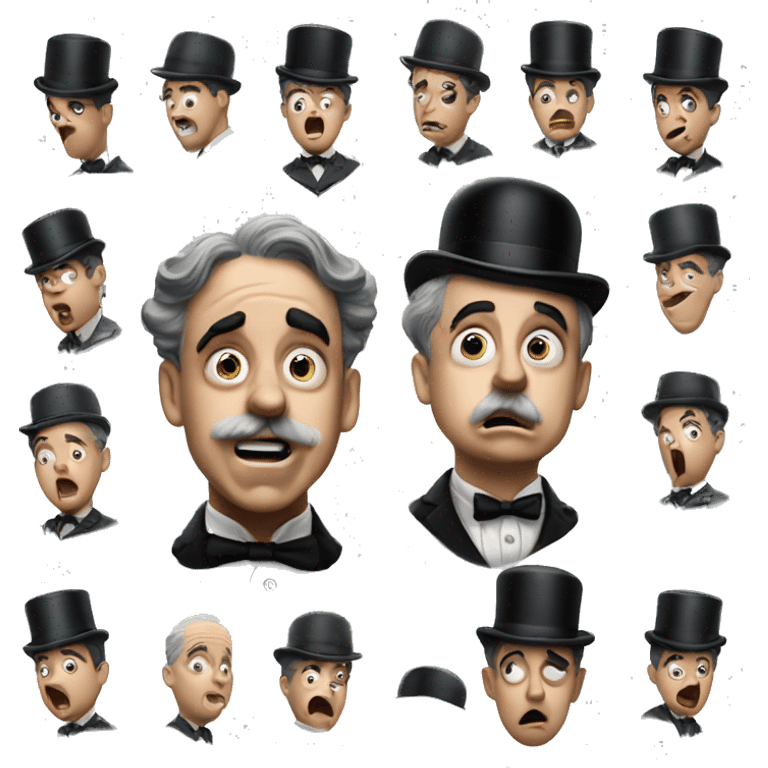 charlie chaplin shock emotion emoji