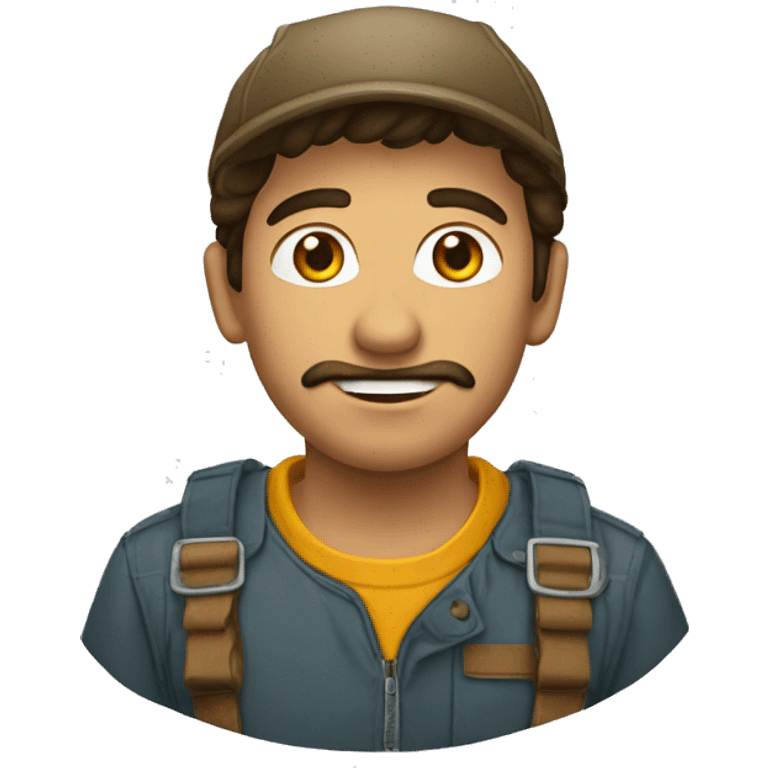 Hombre joven carpintero emoji