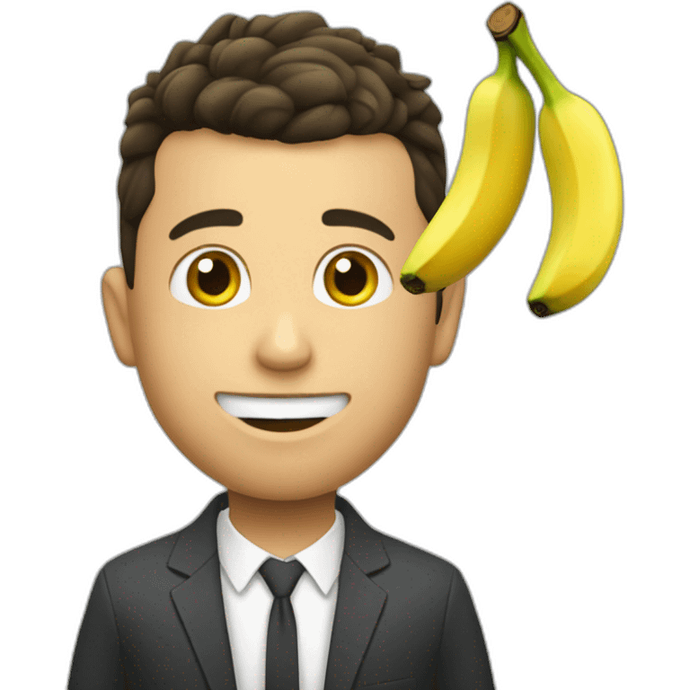 Ronaldo qui mange une banane emoji