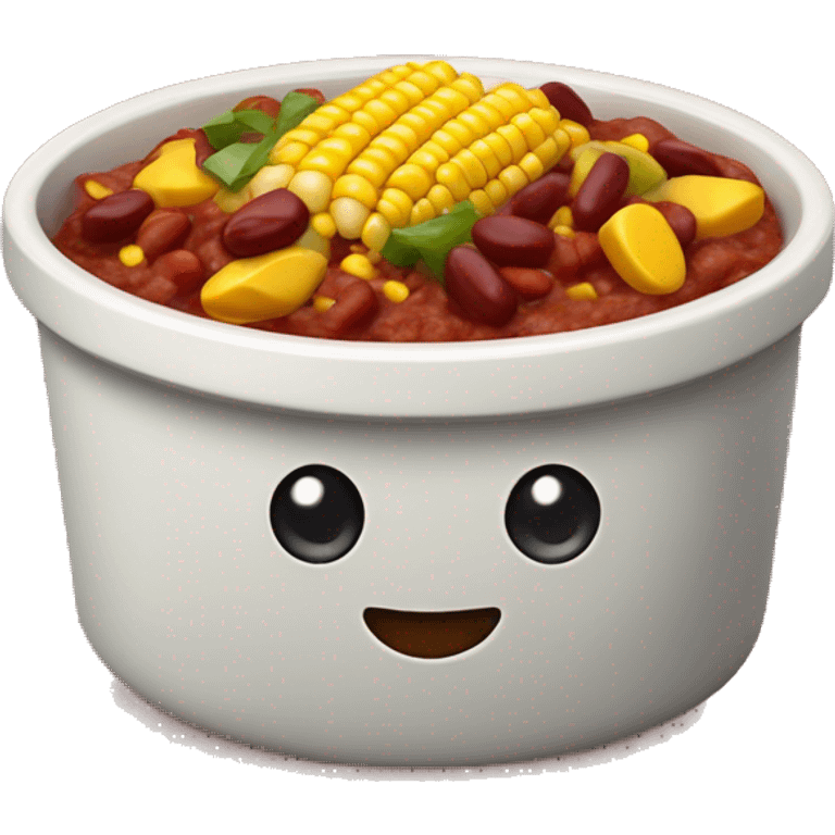 Chilli con carne with corn pieces and kidney beans emoji