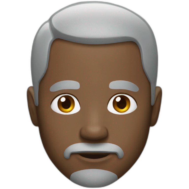 Bald black man with grey beard emoji