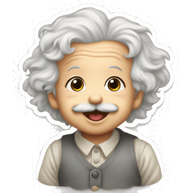 albert einstein happy baby sticker emoji