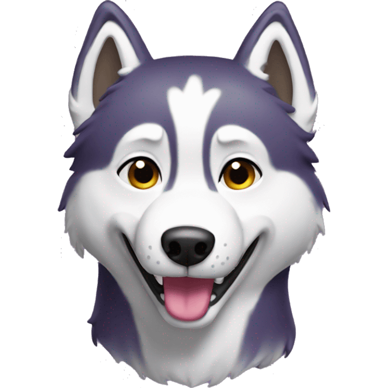 Huskie purple w emoji