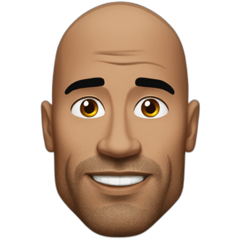 The rock eyebrow raise emoji