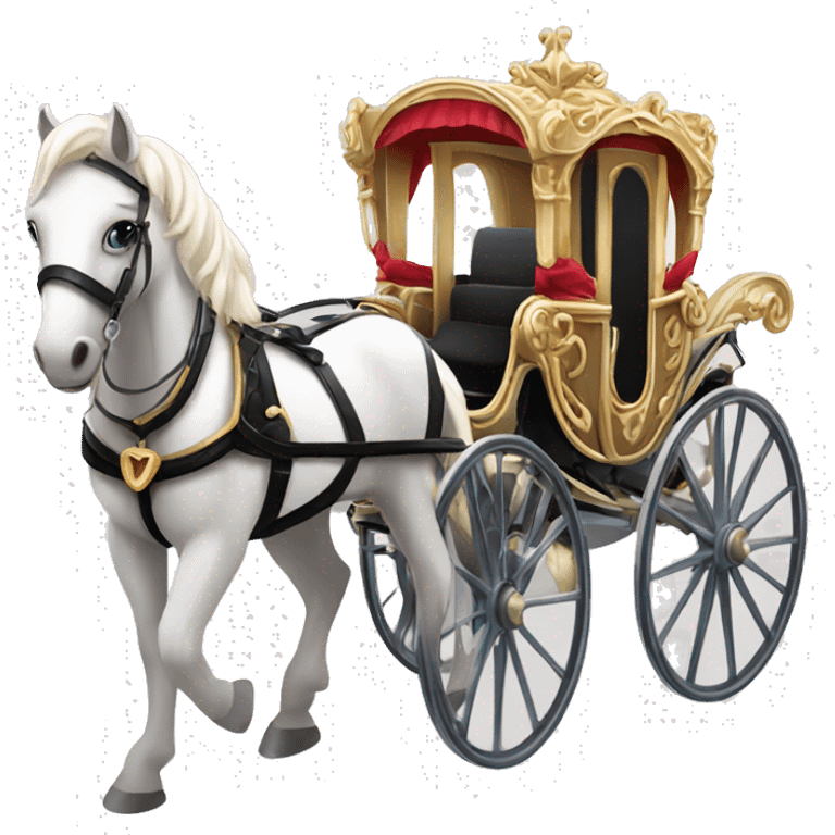 Fancy princess horse carriage  emoji