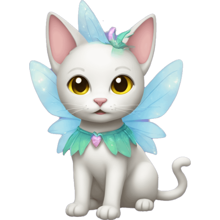 a cat wearing a fairy costume emoji