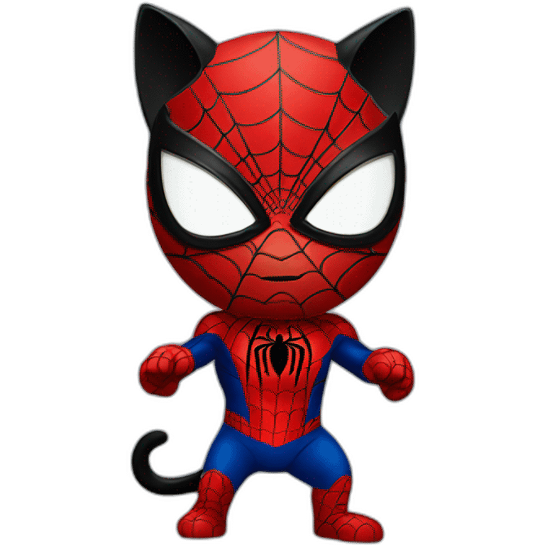 Black Cat in a Spider-Man costume emoji