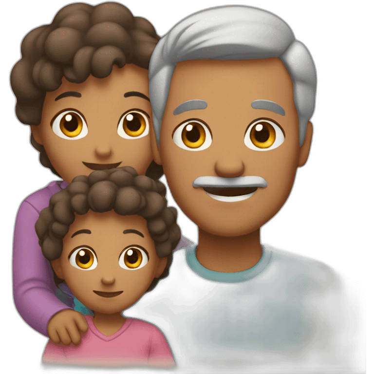 family of 4 with grandchildren emoji