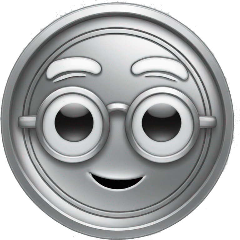 silver coin with monocle emoji