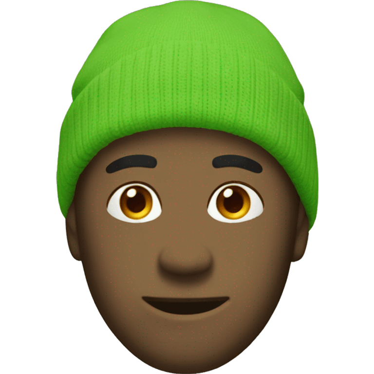 light green beanie head only emoji