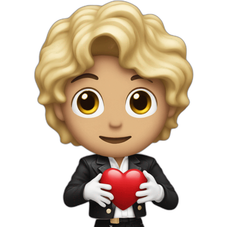 michael jackson holding a heart emoji