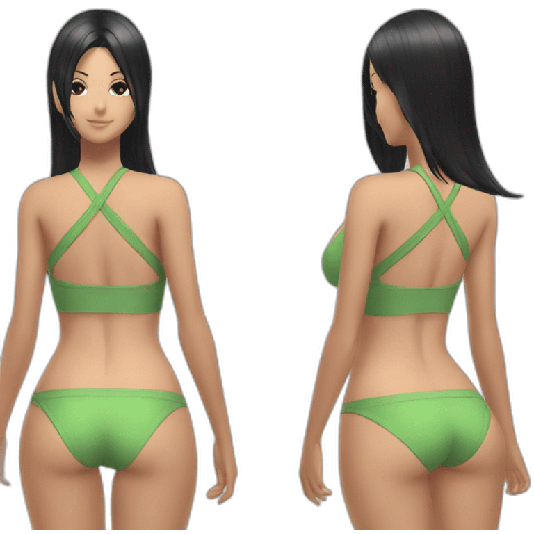 nico robin full body pawg tiny swimsuit back focus emoji