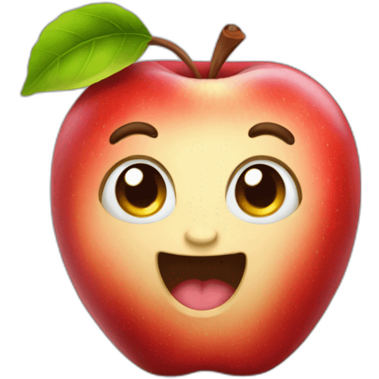 cute apple emoji