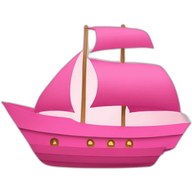 paper made ship(pink color) emoji