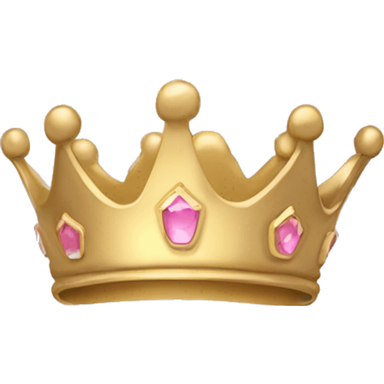 Gold crown with light pink accents emoji