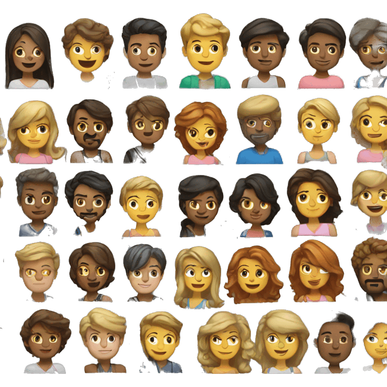 a bunch of people emoji