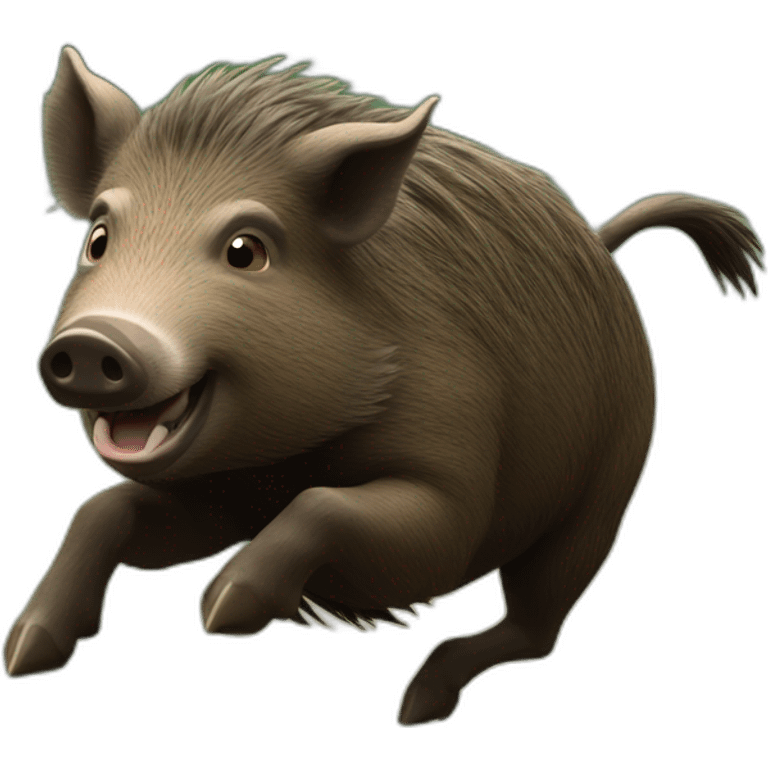 wild boar running emoji