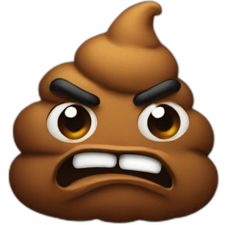 Angry poo emoji