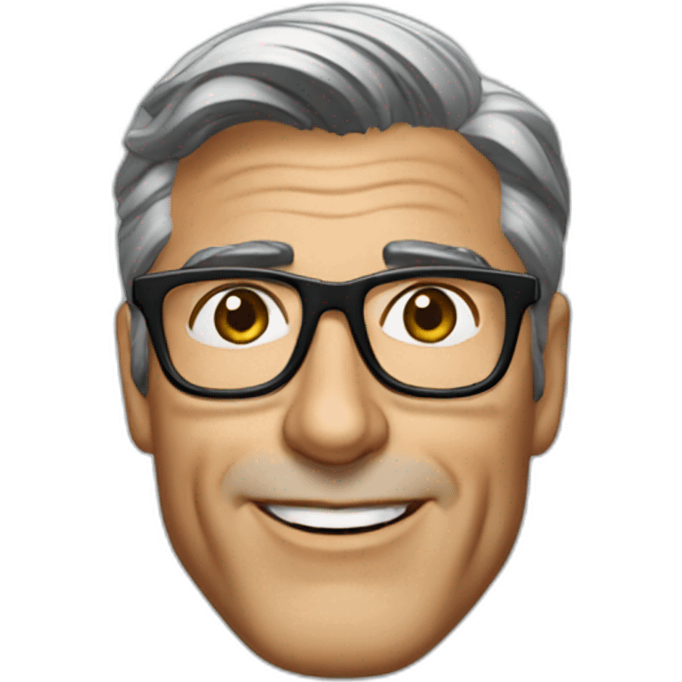 George clooney innovation consultant wearing glasses emoji