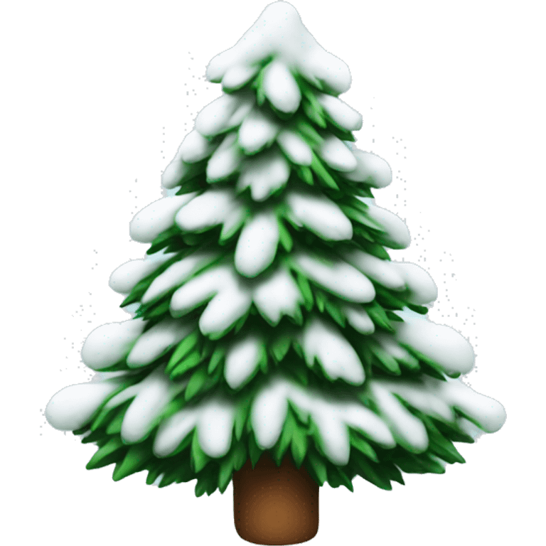 Christmas tree with snow on it emoji