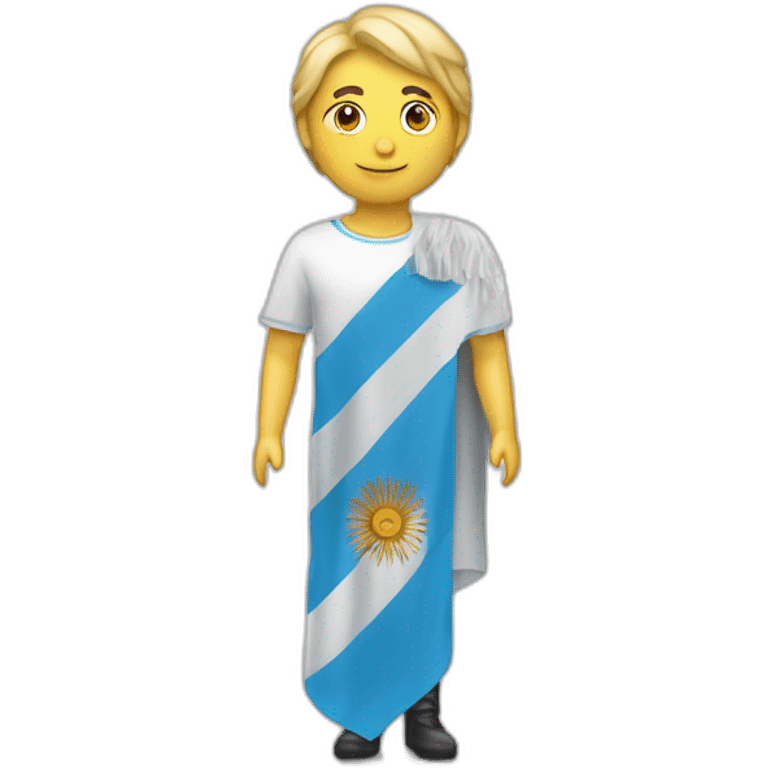 voleur blanc avec le drapeau d’argentine dans la main emoji