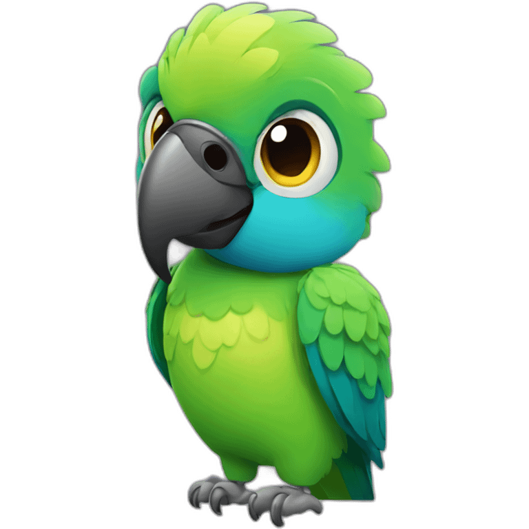 a cool parrot emoji