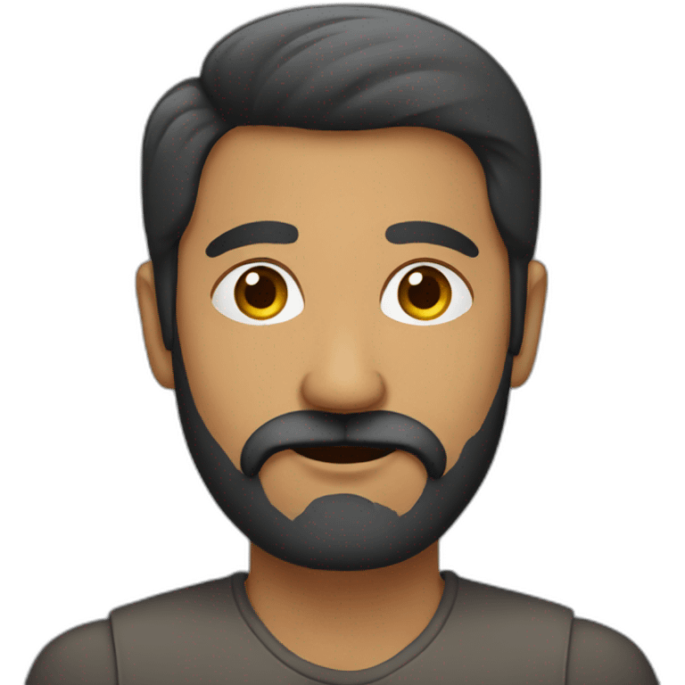 south asian man with a moustache and beard emoji