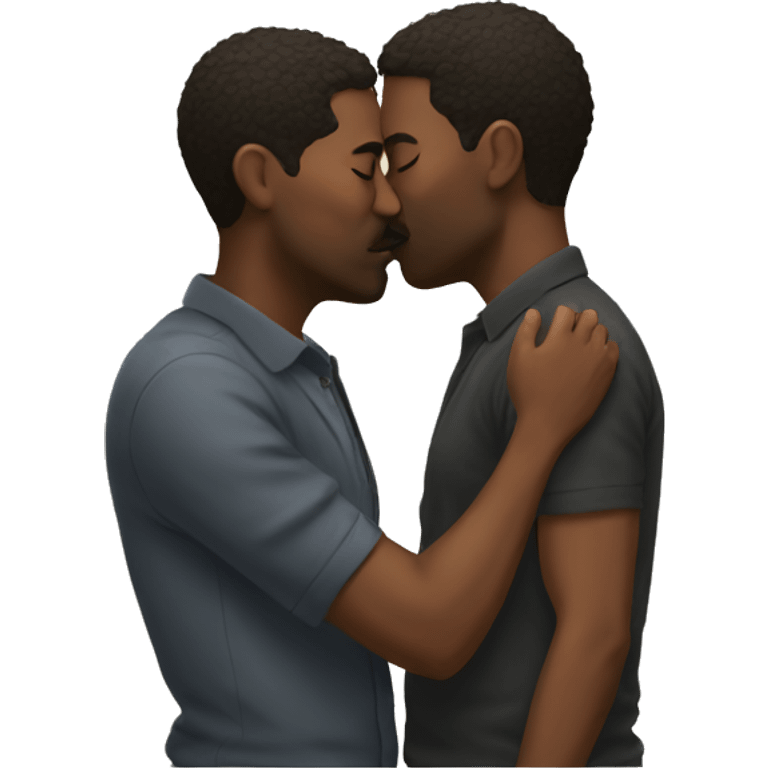 Two men kissing emoji