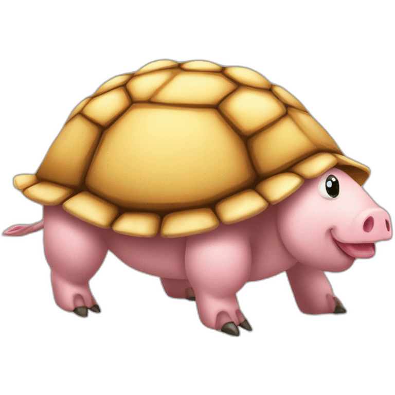 tortue sur un cochon emoji