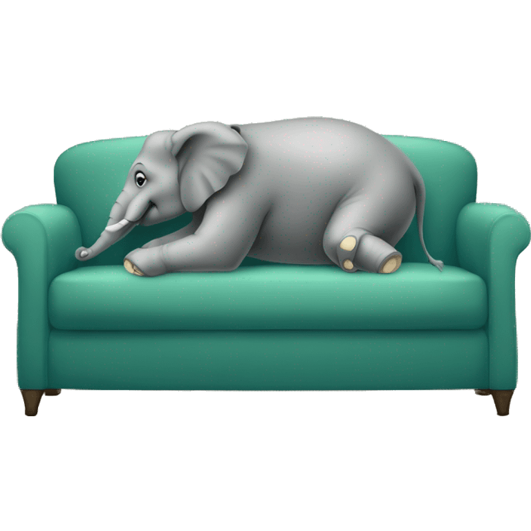 Éléphant sur un divan emoji