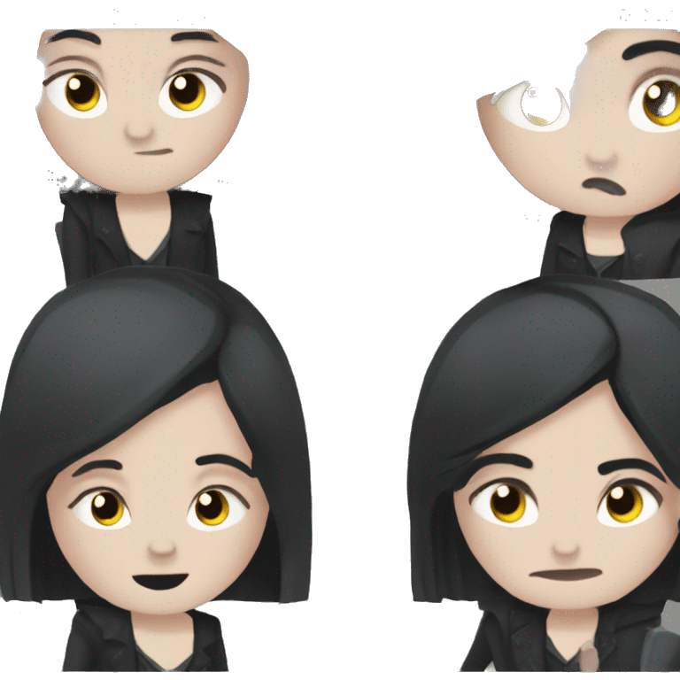 wensday addams very emo side eyeing  emoji