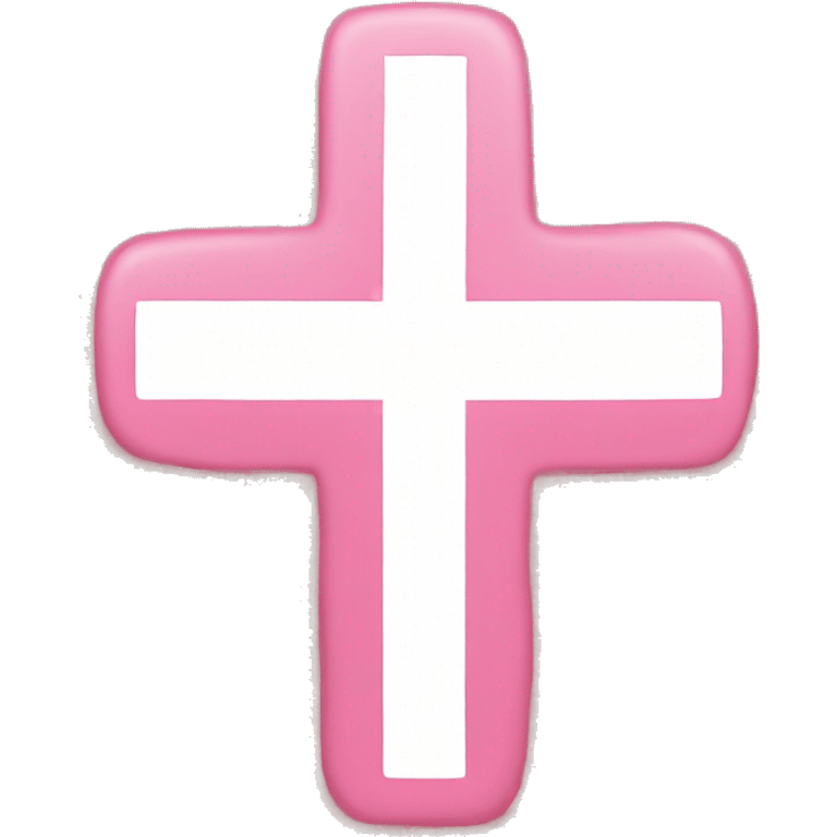 Pink cross emoji