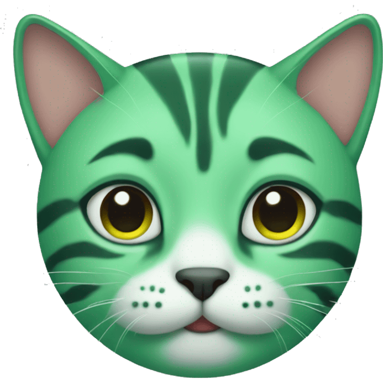 Cute green cat emoji