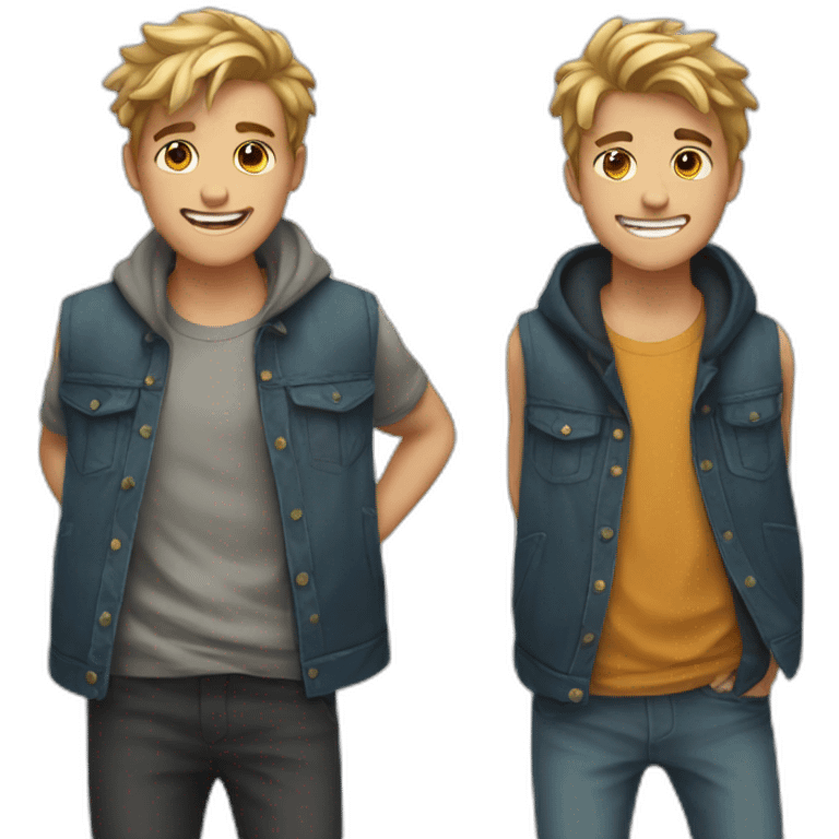 two best friends boys  emoji