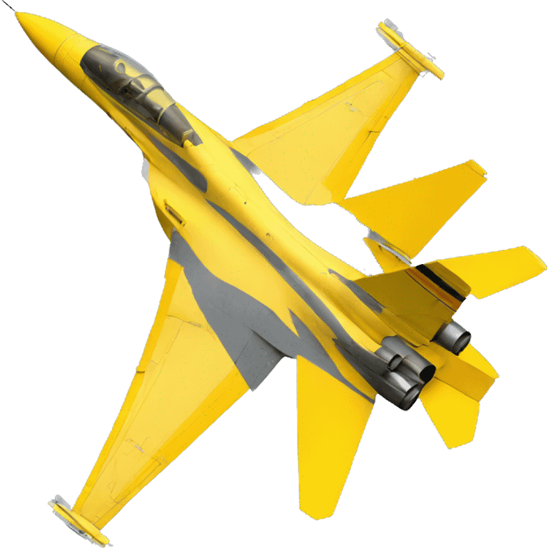 yellow f16 jet cartoon emoji