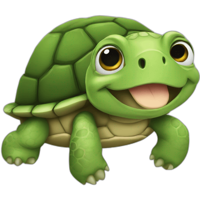 Turtle happy emoji