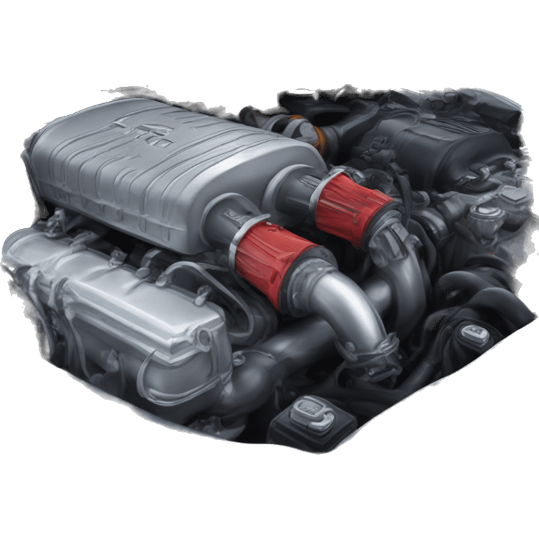 Very detailed supercharger on a V8  emoji