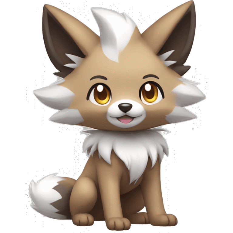 Kawaii Chibi Poochyena-Lycanroc-Pokémon Full Body emoji