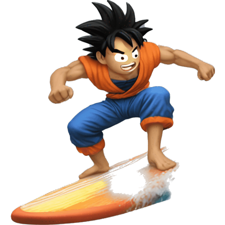 Goku surfing emoji