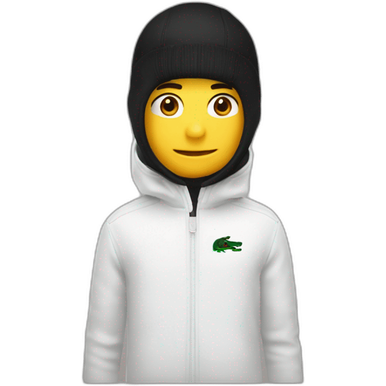 Lacoste black balaclava boy emoji