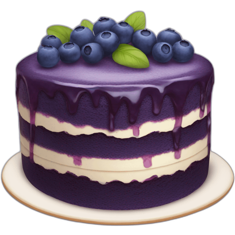 A blueberry cake emoji