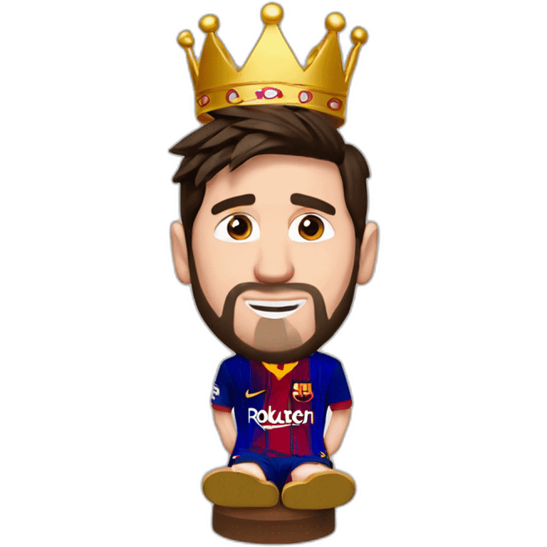 messi con una corona en la cabeza emoji