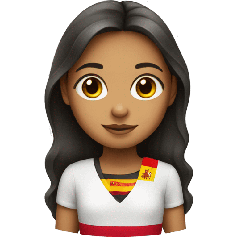 girl with spanish flag emoji