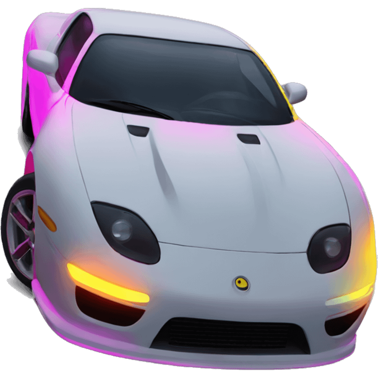 neon sports car emoji